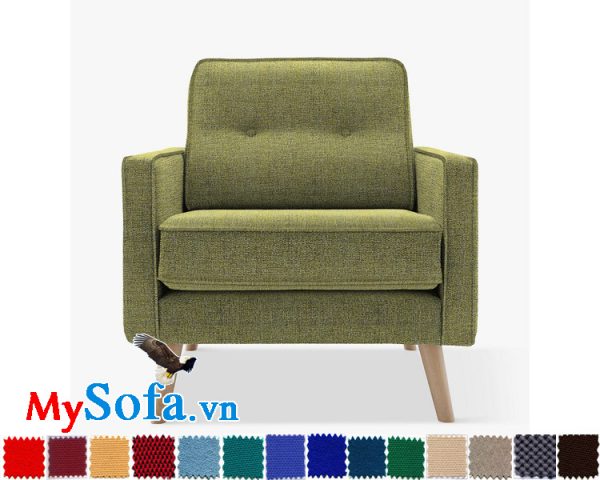 Ghế sofa đơn đẹp màu xanh trẻ trung và hiện đại