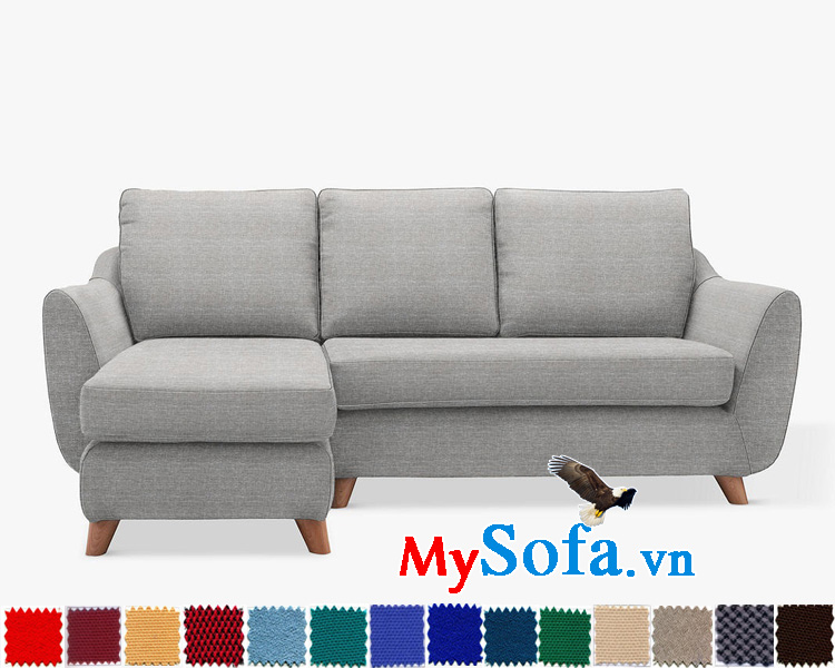 Ghế sofa góc chữ L chất nỉ đẹp hiện đại cho phòng khách