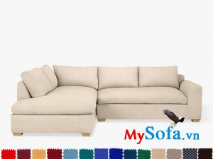 Ghế sofa nỉ dạng góc chữ L đẹp hiện đại và sang trọng