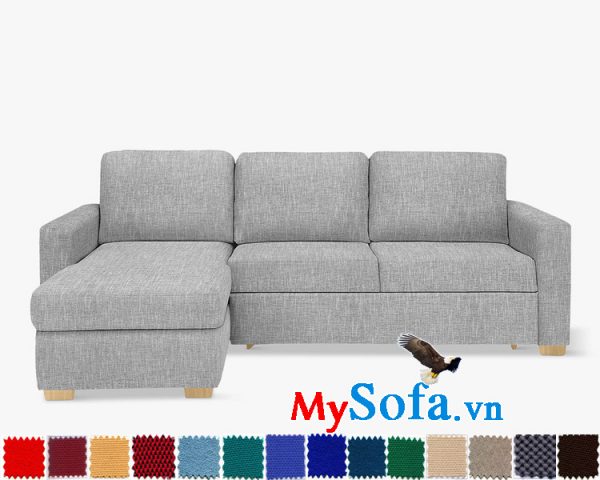 Ghế sofa nỉ dạng góc chữ L đẹp cho phòng khách sang trọng