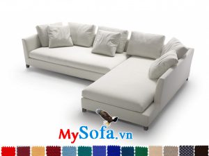Ghế sofa nỉ dạng góc chữ L đẹp cho nhà chung cư hiện đại