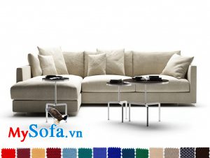 Ghế sofa nỉ dạng góc sang trọng cho phòng rộng