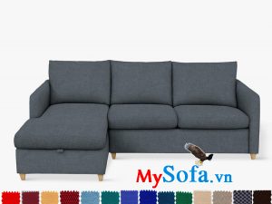 Ghế sofa nỉ dạng góc chữ L đẹp hiện đại