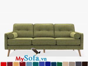Ghế sofa nỉ dạng văng 3 chỗ hiện đại và trẻ trung