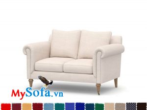 Ghế sofa nỉ văng đẹp kiểu tân cổ điển sang trọng