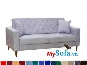Ghế sofa văng chất nỉ đẹp màu tím nhạt trẻ trung