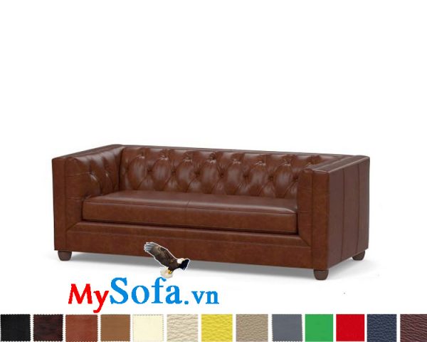 Ghế sofa văng dài chất da đẹp cho phòng khách sang trọng