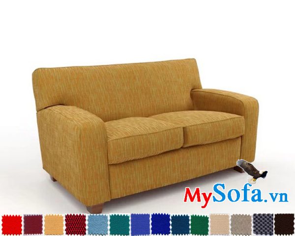 sofa 2 chỗ ngồi mys 0619305 với màu vải bố cực trẻ trung