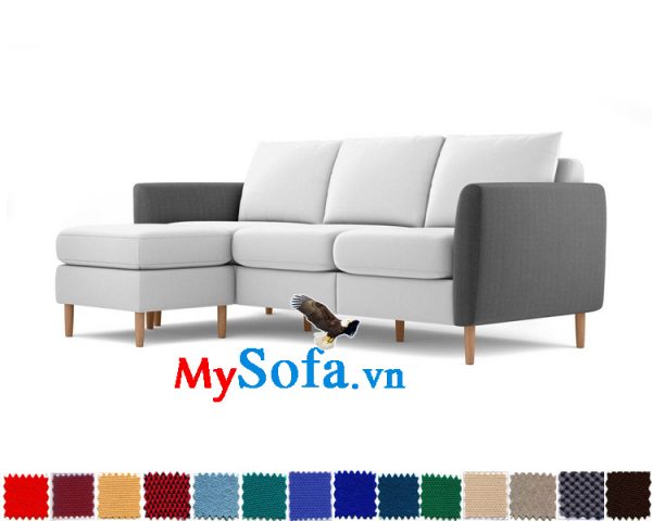 sofa góc thiết kế hiện đại cho phòng khách chung cư mys 0619325 màu sắc lạ mắt