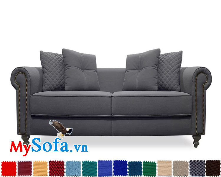 sofa vải nhung mịn cực êm ái MyS 0619328 với màu xanh lam thanh lịch