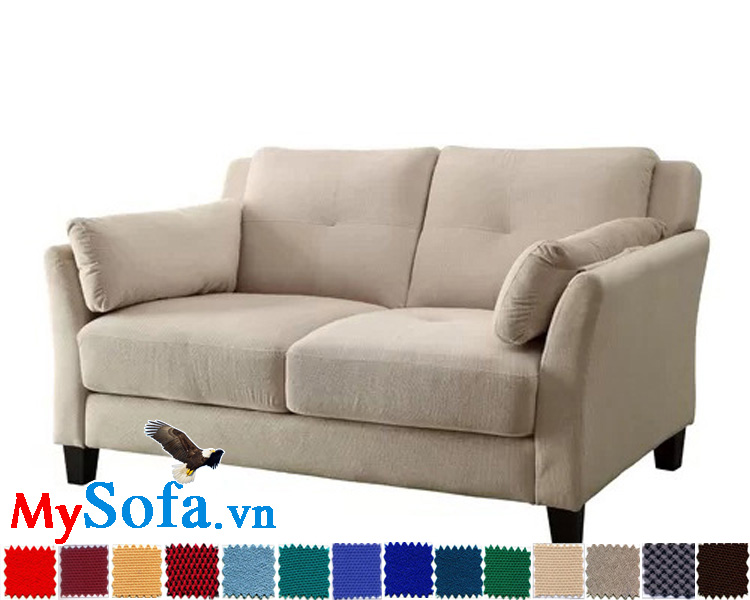 sofa văng 2 chỗ ngồi chất liệu vải cực mềm mại mys 0619222 màu sắc nhẹ nhàng