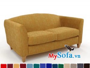 sofa văng chất liệu vải bố hiện đại mys 0619299 với màu vàng đan sợi trẻ trung