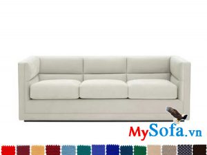 sofa da sang trọng MyS 0619335 với màu trắng hiện đại