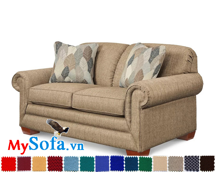 hình ảnh sofa văng chất vải thô thiết kế tinh tế 