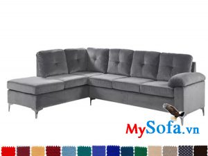 sofa góc tiện lợi giá rẻ mys 0619267 với chất liệu nỉ nhung sang trọng