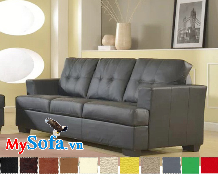 mẫu sofa văng da 2 chỗ ngồi thoải mái mys 0619206