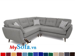 Sofa góc chất liệu nỉ màu ghi xám thanh lịch và vô cùng sạch sẽ MyS-1910937