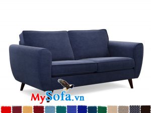 sofa văng nỉ nhỏ gọn màu xanh dương sang trọng