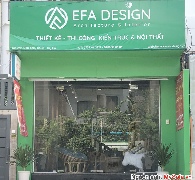 cửa hàng nội thất mây mộc tự nhiên EFA Design 273B Thụy Khuê