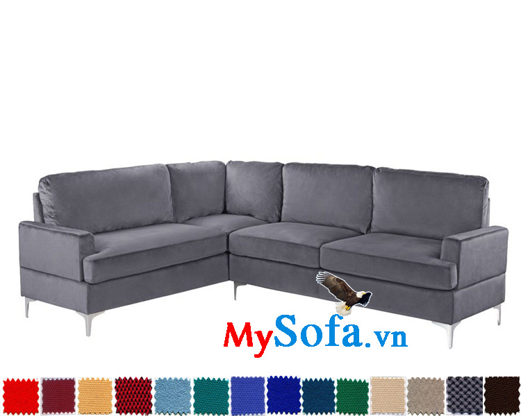 Ghế sofa nỉ dạng góc màu lông chuột MyS-1910768