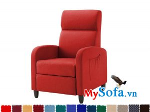 ghế sofa đơn chất nỉ màu đỏ rực MyS-1910817