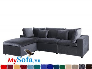 Ghế sofa dạng góc chứ L bọc nỉ đẹp