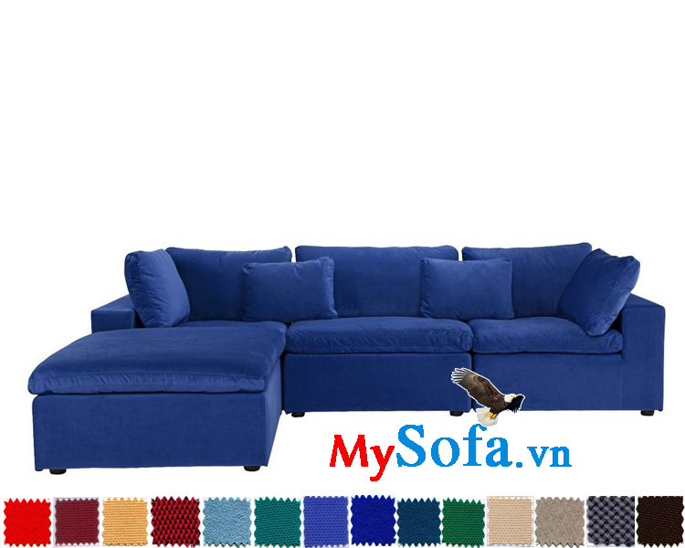 Ghế sofa bọc nỉ kiểu dáng chữ L