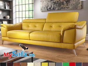 Ghế sofa da màu vàng đẹp MyS-1910610