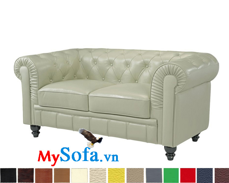 Ghế sofa da kiểu tân cổ điển đẹp