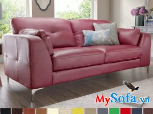 Ghế sofa văng da 2 chỗ màu đỏ tím MyS-1910609