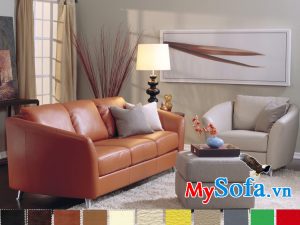 Sofa da màu da bò hiện đại giá rẻ MyS-1910858