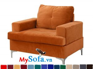 sofa đơn chất nỉ màu da bò giá rẻ MyS-1910802