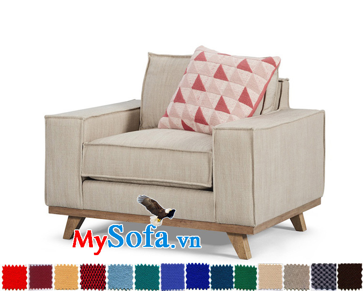 ghế sofa đơn chất nỉ với màu sắc trang nhã MyS-1910828