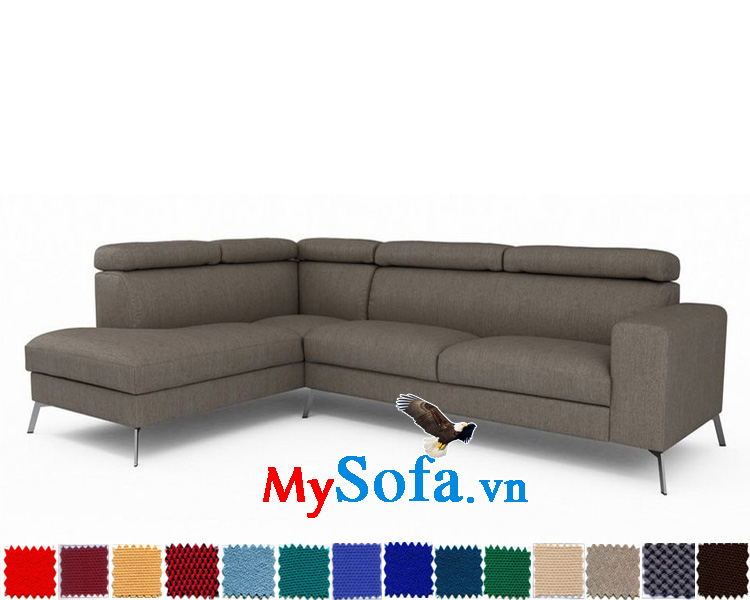 sofa góc chữ L màu xám lông chuột MyS-1910898