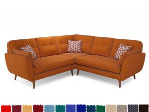 Sofa góc màu cam ấm áp, thu hút và tràn đầy năng lượng