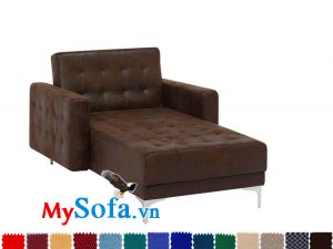 Sofa nỉ dạng văng giường màu ghi sang trọng hiện đại MyS-1910910