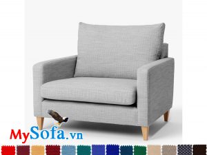 MyS-1911501 Ghế sofa đơn nỉ đẹp có tay vịn