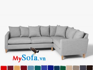 Bộ sofa góc nỉ màu ghi sáng MyS-1911504