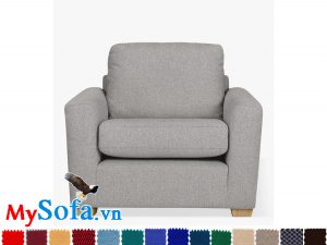Sofa đơn có tai vịn bọc nỉ sáng MyS-1911507