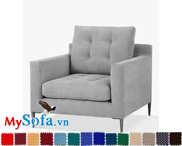 Ghế sofa đơn màu ghi sáng MyS-1911515
