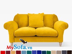 Hình ảnh văng nỉ nhung màu vàng tân cổ điển MyS-1911558