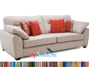 Mẫu sofa văng 2 chỗ ngồi màu vàng kem MyS-1911603