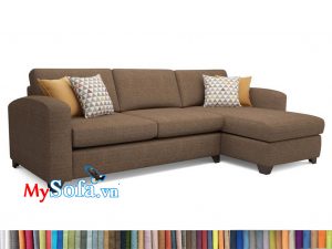 Sofa góc nỉ màu cafe chữ L MyS-1911617