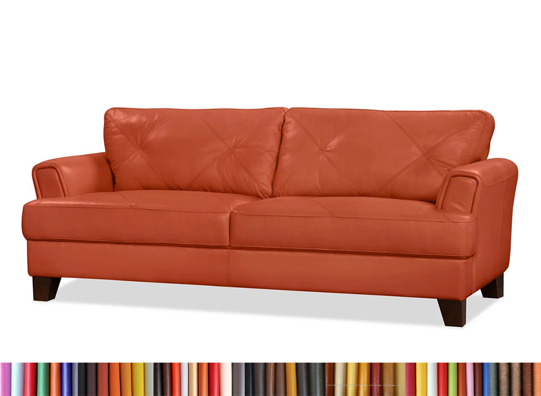 Ghế sofa da màu đỏ cá tính