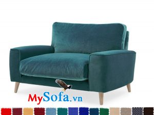 Ghế sofa đơn nỉ màu xanh MyS-1911943