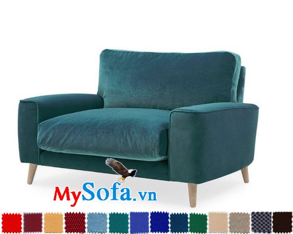 Ghế sofa đơn nỉ màu xanh MyS-1911943