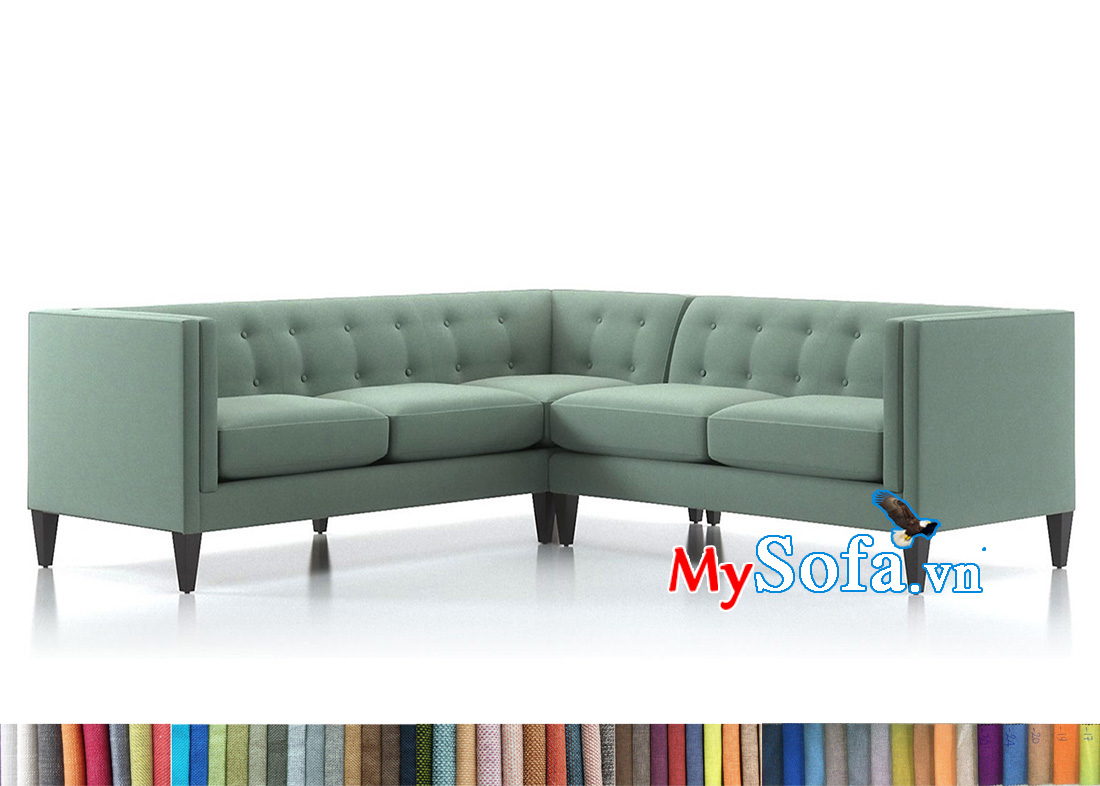 Sofa góc chữ V kích thước dài khoảng 2m mỗi cạnh