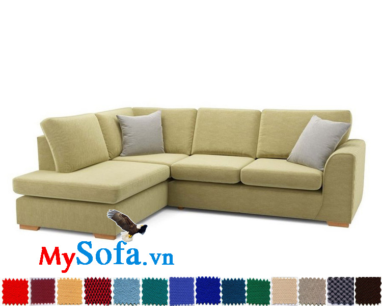 Ghế sofa nỉ đẹp màu vàng nhạt