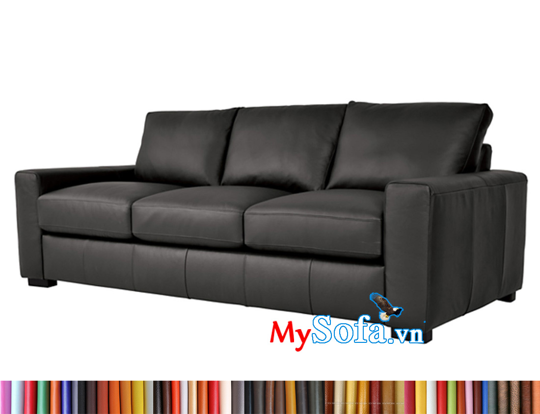 Sofa da màu đen 3 chỗ sang trọng