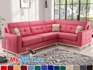 sofa góc màu hồng đỏ MyS-1911600 cho gia chủ mệnh Hỏa